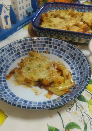 ギリシャ風ミートソースとペンネのオーブン焼き-レシピのメイン写真