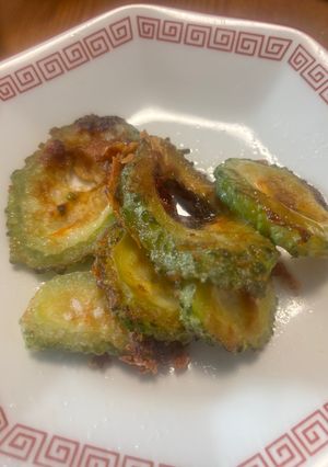 ゴーヤのワタ種ごと唐揚げ-レシピのメイン写真