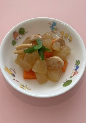 保育園給食★冬瓜と鶏肉の煮物-レシピのメイン写真