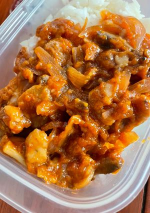 Hashed chicken with rice: ハヤシライス-レシピのメイン写真