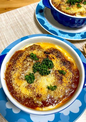 あっつあつフェットチーネのミートグラタン-レシピのメイン写真