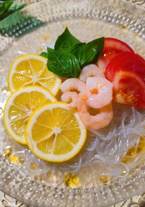 春雨とバジルで簡単冷やしフォー風-レシピのメイン写真