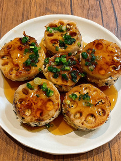 豆腐とおから入りのれんこんのはさみ焼き-レシピのメイン写真
