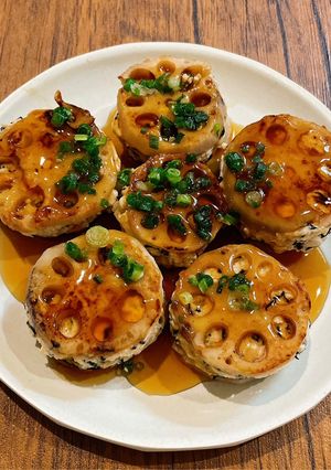 豆腐とおから入りのれんこんのはさみ焼き-レシピのメイン写真