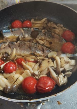 秋刀魚の和風アクアパッツァ-レシピのメイン写真