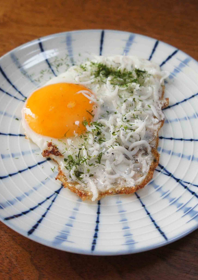 釜揚げしらすと青のりの目玉焼き-レシピのメイン写真
