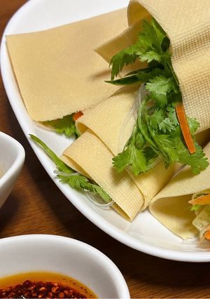 ヘルシーなのに大満足！豆腐皮の野菜巻き-レシピのメイン写真