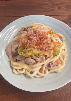 めんつゆで簡単！焼きうどん-レシピのメイン写真