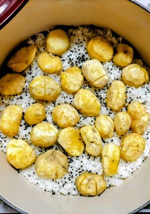簡単今日の夕飯!ツヤツヤ栗ご飯!-レシピのメイン写真