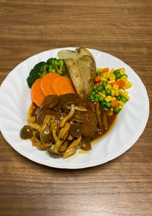 煮込みハンバーグ-レシピのメイン写真
