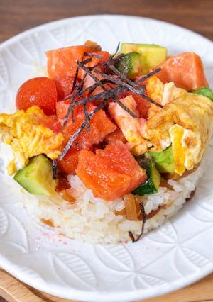 華やか🌸サーモンちらし-レシピのメイン写真