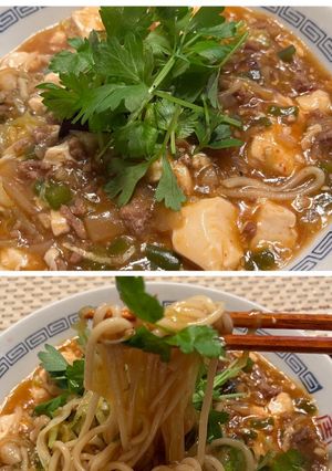 【男飯】簡単で美味しい麻婆麺🍜-レシピのメイン写真