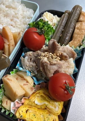愛妻?弁当⑧(生姜焼き他)-レシピのメイン写真