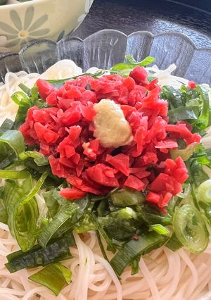 疲労回復♡お昼ごはん♡カリカリ梅そうめん-レシピのメイン写真