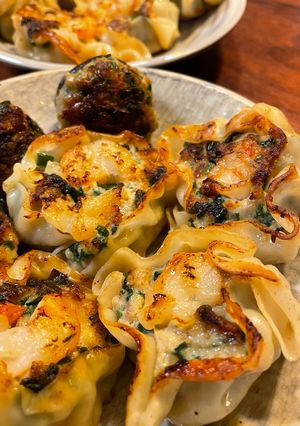 ダイエット食　簡単えびにら饅頭-レシピのメイン写真