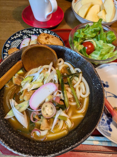ニラ、玉ネギ、ポークのカレーうどん-レシピのメイン写真