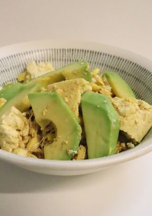 食感ナイス★豆腐アボカド豆もやしの卵とじ-レシピのメイン写真