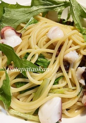 タコと水菜のパスタ-レシピのメイン写真