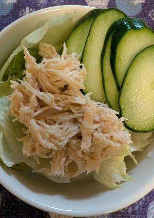 昆布茶のサラダチキン-レシピのメイン写真