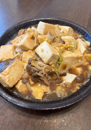 豆腐と長ねぎきのこの卵とじ-レシピのメイン写真