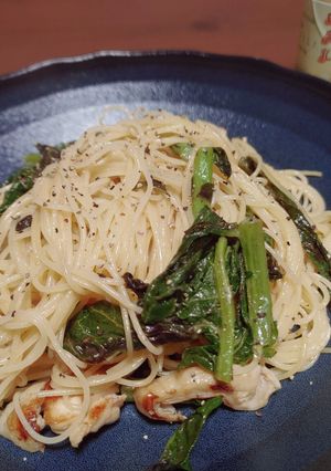 ハマダイコン菜のふにゅう❤️パスタ-レシピのメイン写真