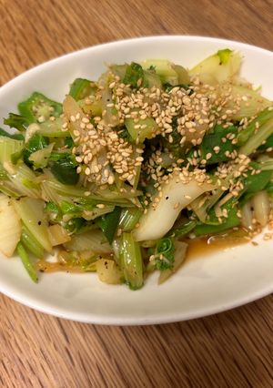 簡単　セロリとオクラの炒め物-レシピのメイン写真