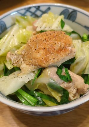 男子ウケ◎鶏とキャベツのうま塩丼-レシピのメイン写真