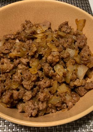 ひき肉と玉ねぎの甘辛煮-レシピのメイン写真