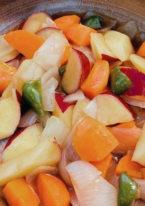サツマイモと野菜の甘酢あん　油不使用-レシピのメイン写真