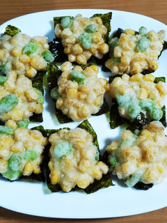 海苔ととうもろこしと枝豆のかき揚げ-レシピのメイン写真