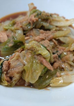 ツナとレタスの焼肉のたれ炒め✩レタス大量消費-レシピのメイン写真