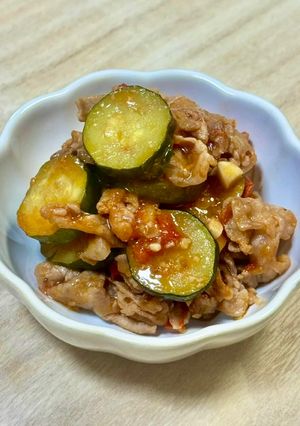 豚バラとズッキーニの炒め物-レシピのメイン写真