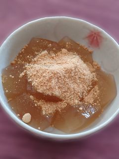 レンジでオオバコわらび餅-レシピのメイン写真