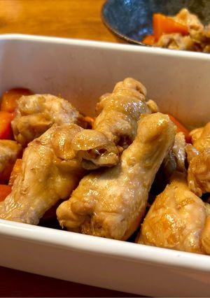 手羽元と人参のうま煮♪-レシピのメイン写真
