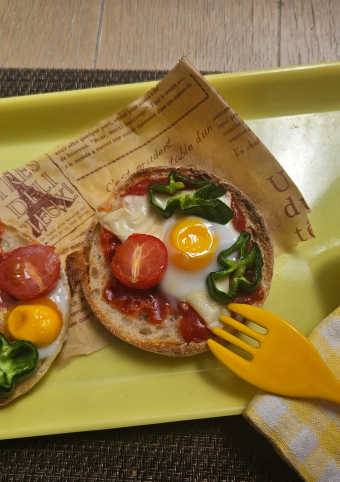 うずら卵とピーマントマトのピザマフィン！-レシピのメイン写真