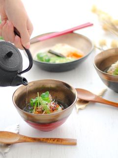 薬味たっぷり!焼きおにぎり茶漬け-レシピのメイン写真