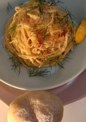 ギリシャ風たらこクリームパスタ。-レシピのメイン写真