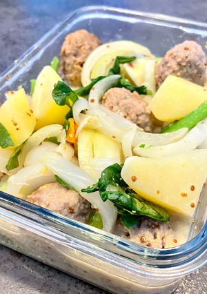 鶏団子 豆乳マスタード煮-レシピのメイン写真