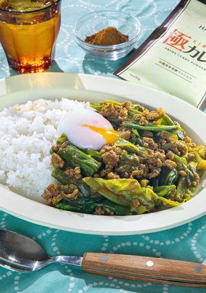 春キャベツと鶏ひき肉の和風キーマカレー-レシピのメイン写真