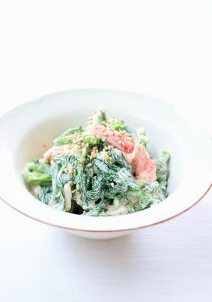 簡単に【三陸つぼみ菜とカニカマのマヨ和え-レシピのメイン写真