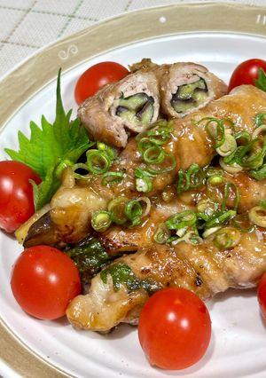 なすの豚肉巻きのネギダレ乗せ〜♪-レシピのメイン写真