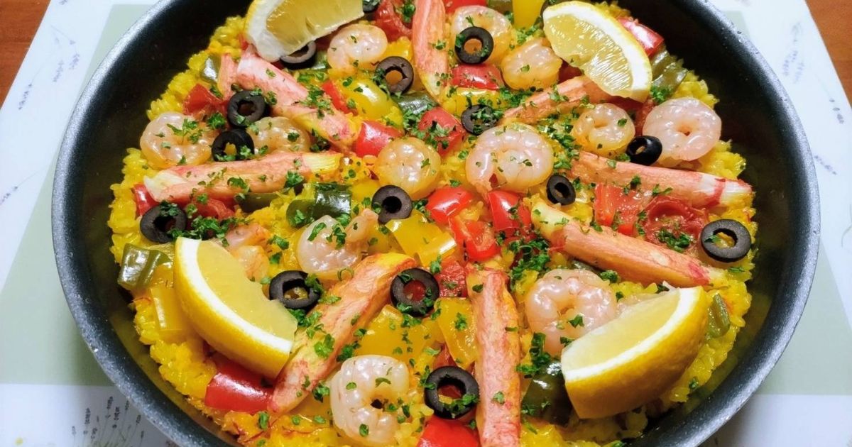 簡単xmasメニュー海老カニカマパエリア by きりん家の食卓