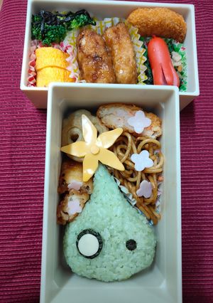 ヒカリピクミン弁当☆ピクミンキャラ弁-レシピのメイン写真