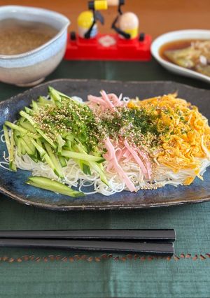 冷やし中華風そうめん🌻-レシピのメイン写真