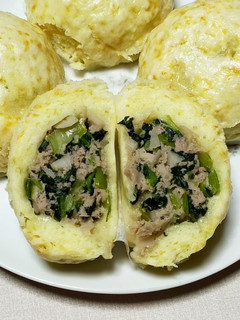 小松菜たっぷりの肉まん(皮はHMで簡単)-レシピのメイン写真