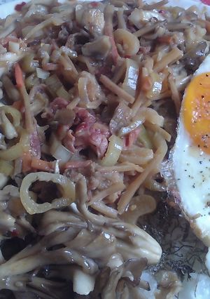 ひゃくまん穀でカフェ丼V4牛焼き肉月見-レシピのメイン写真