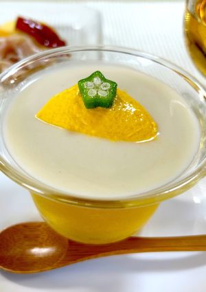 うにのようなおとうふのせコンソメゼリー-レシピのメイン写真