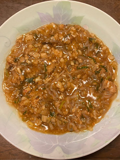 ワンボールレンジ、麻婆しらたき!-レシピのメイン写真