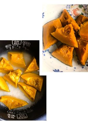 炊飯と一緒に❤蒸しかぼちゃ♪（小1/4個）⭐⭐⭐-レシピのメイン写真