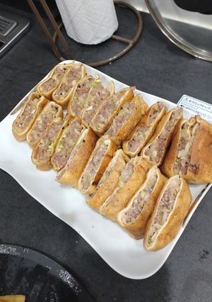 キャベツとミンチの油揚げ詰め-レシピのメイン写真